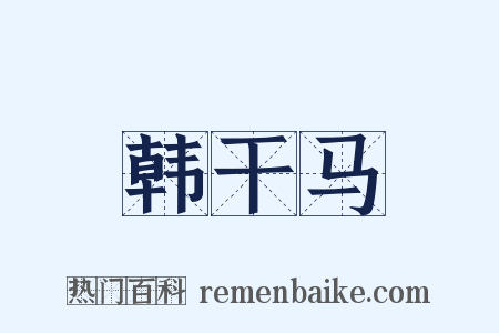 韩干马是什么意思的图片